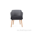 Diseño simple silla de ocio de tela de brazo de asiento tapizado